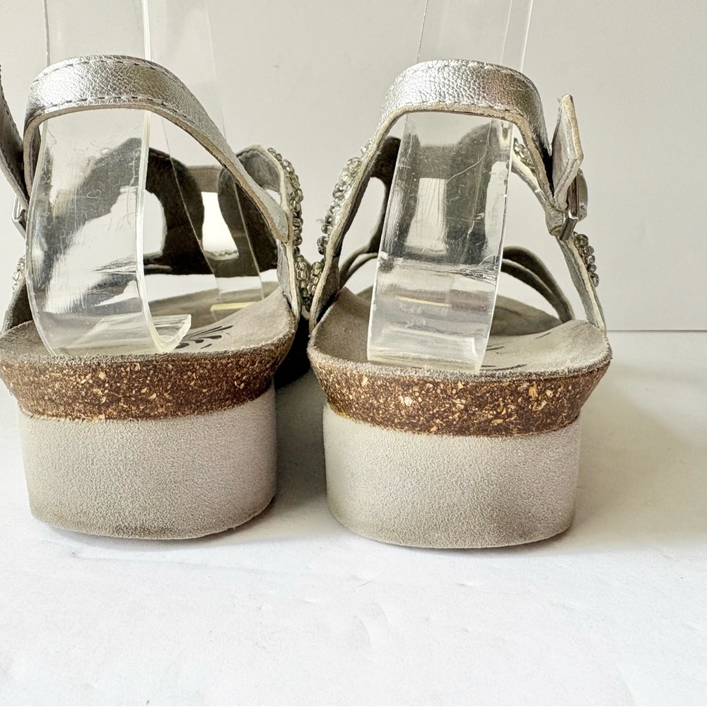 Abeo Silver Gemstone Studded Sandals - Picture 6 of 9